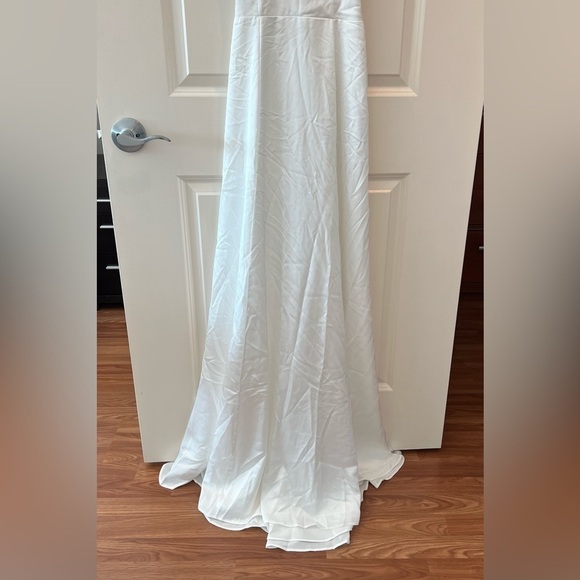 Show Me Your Mumu Godshaw Goddess maxi dress in ivory luxe satin - Picture 6 of 13